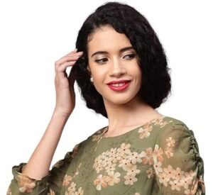 Online Fashion Store for Women - Green Floral Top